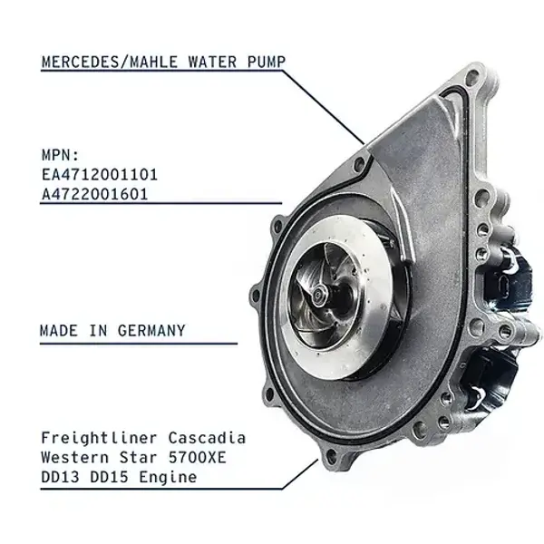 Buy Freightliner Cascadia Water Pump EA4722001601. Engine DD15 Water Pump Online in USA at Best Price - Zorka Impex