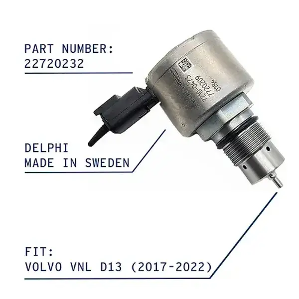 Fuel Pressure Relief Control Valve 22720232 for Volvo VNL / Volvo D13